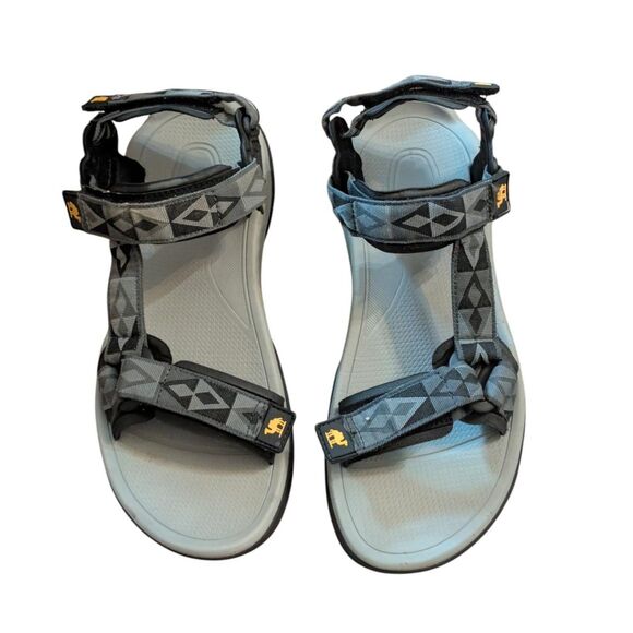 CAMEL CROWN Men’s Sport Sandals Sz 10 Gray Geometric Gorpcore Hiking Trekking